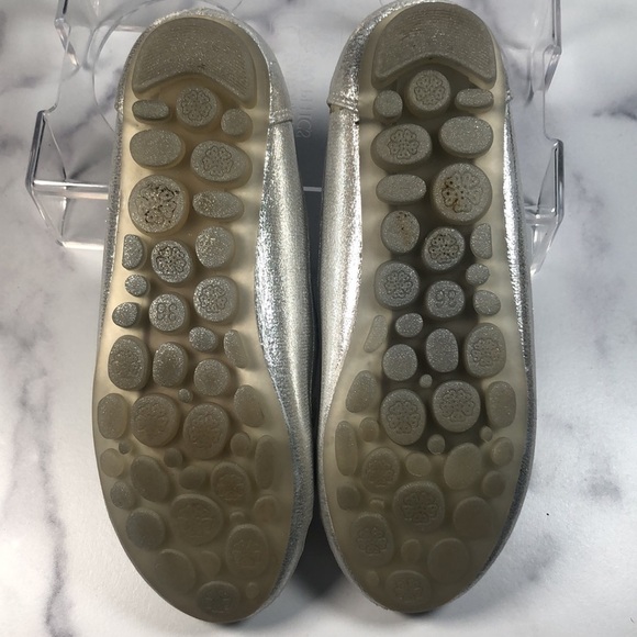 Lady Couture Rhinestone with Silver Metallic Flat Loafer - Size 36 - Picture 4 of 10